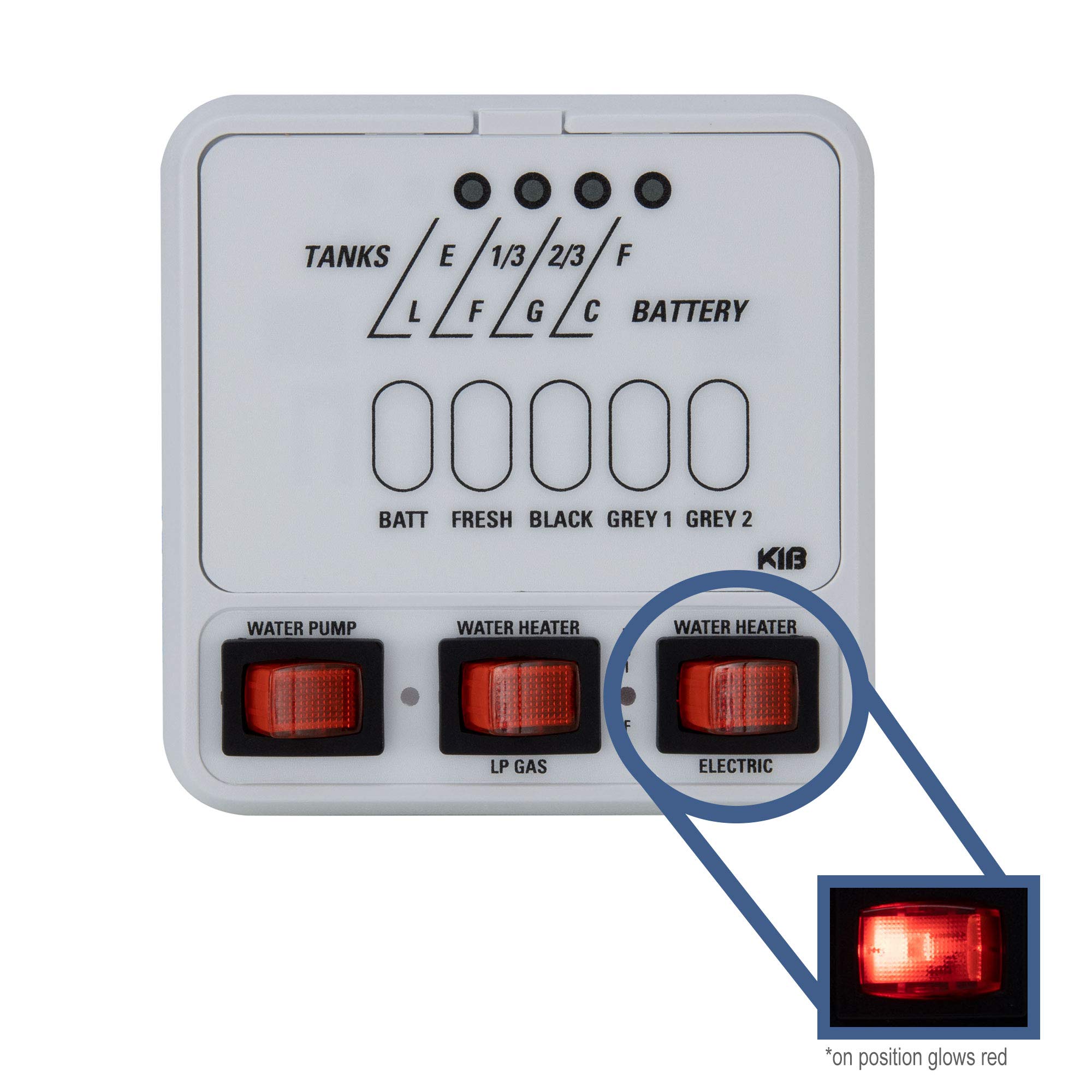 RecPro RV Tank Sensor Monitor Panel M25 KIB Replacement Panel Only