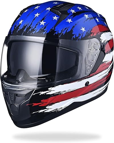 AHR Motorcycle Full Face Helmet Dual Visor Street Bike Lightweight DOT Approved Helmet Snowmobile Touring Sports for Adult Run-F disponible en Yaxa Costa Rica