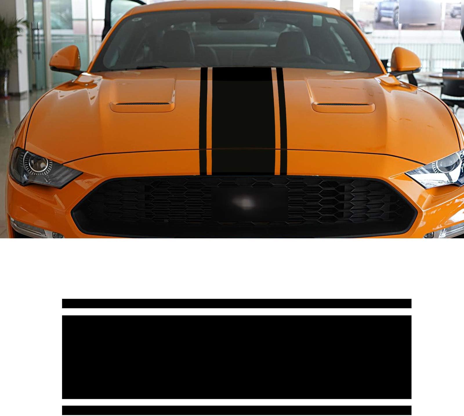 Car Hood Decal Sticker DBS006 Universal Hood Racing Body Side Vinyl Modified Stripe Exterior Decoration Decal Black