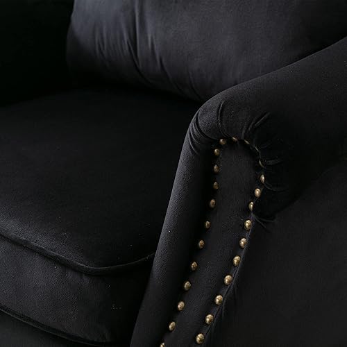 Miniatura 6 de chairus Silla decorativa moderna de mediados de siglo, cómoda silla individual con respaldo de canal con almohada pequeña para Living Roon