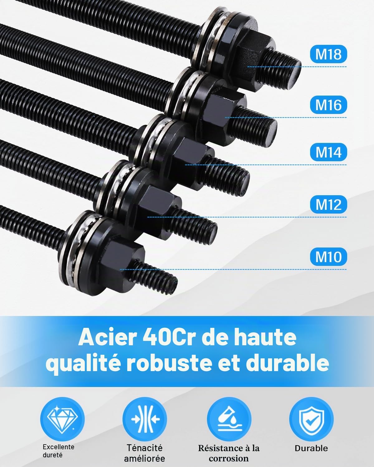 BOOMSTART Kit d'outils de roulement Silencieux de 27 pièces pour extraire Les Douilles en Caoutchouc, Les Douilles et Les roulements d'essieu, pour Le Montage et Le démontage