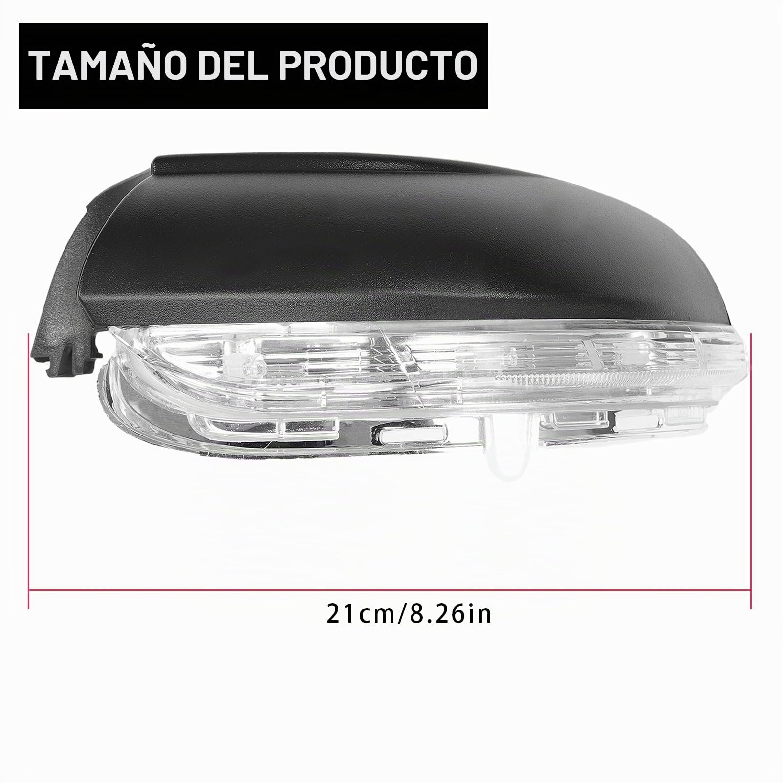 luces retrovisor lateral para Golf 6 MK6/GTI / R20, Intermitentes de espejo retrovisor para Tou-ran 2011-2015 5K0949102 (derecho - lado del pasajero)