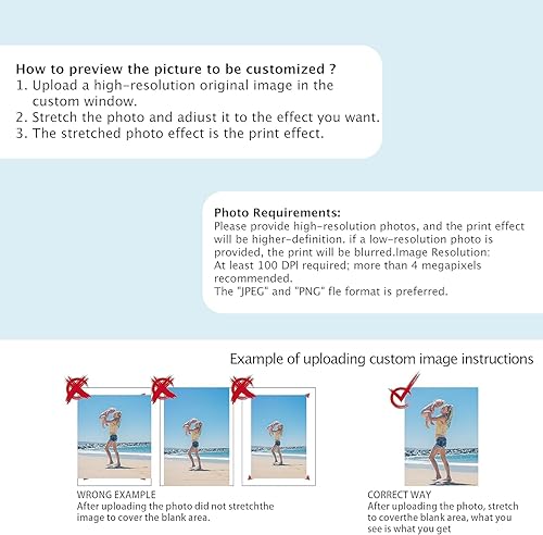 Miniatura 5 de HmaxMork Impresiones de lienzo personalizadas (lienzo enmarcado, 16 x 18 pulgadas, 5 unidades) - Impresión de lienzo personalizada con tu foto -