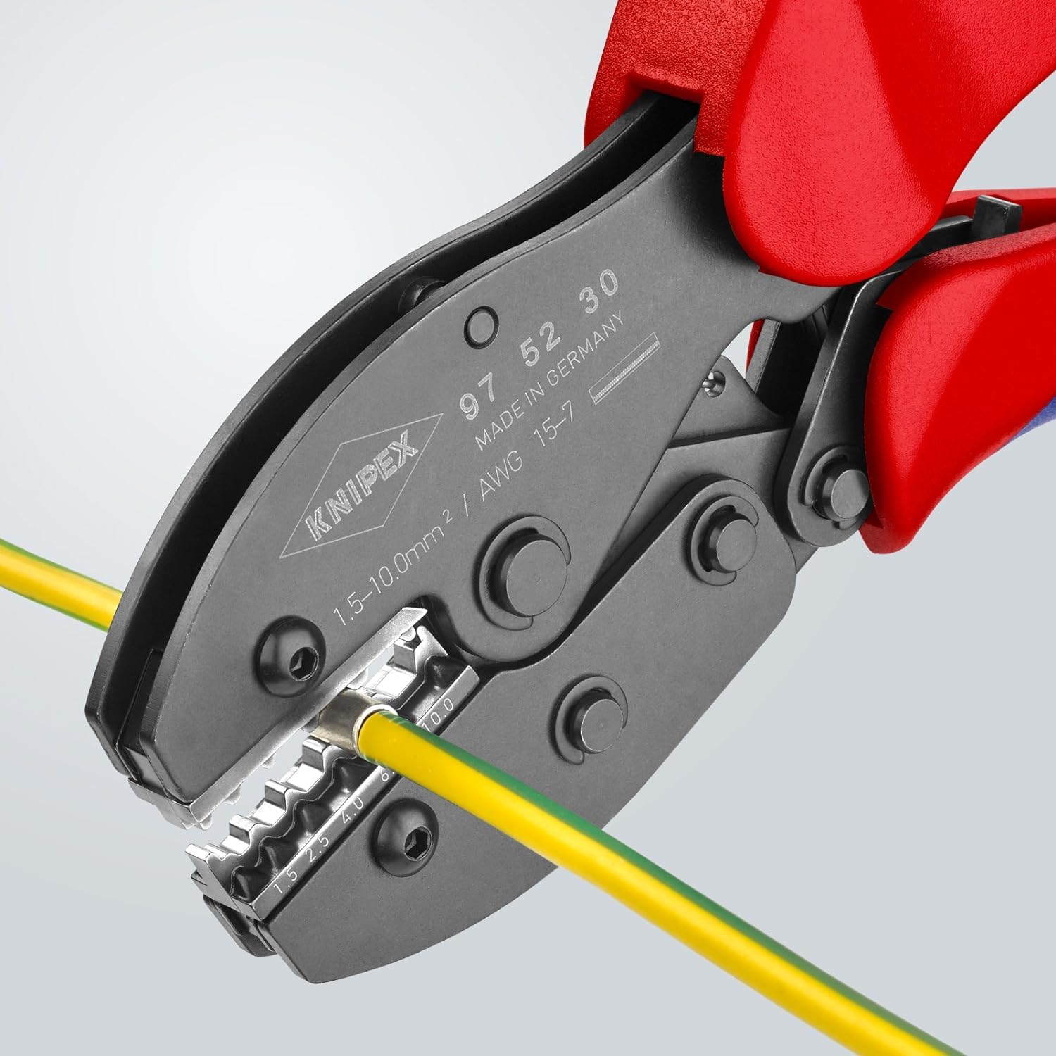 KNIPEX PreciForce Crimpadora con mangos multicomponente 220 mm, 97 52 30