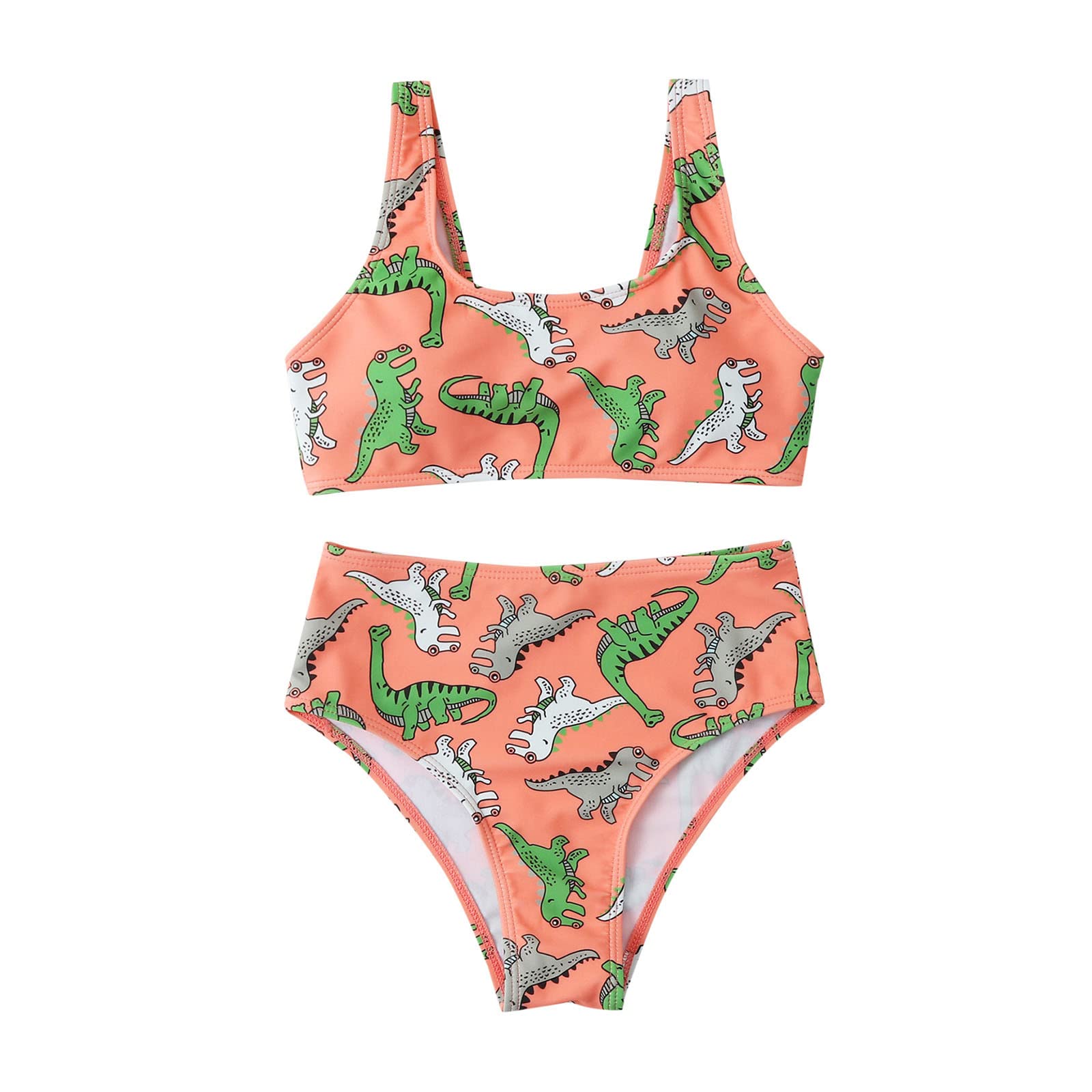 SRTUMEY Traje Baño Trajes de baño de 2 Piezas para niñas pequeñas, Estampados de Dibujos Animados, Bikini, Traje de baño, Bragas, Bikini para niñas, Conjunto de Traje de baño de Playa Bañador