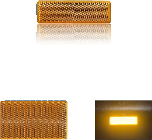 Miniatura 8 de Reflector LED blanco de seguridad rectangular autoadhesivo de 2.992x0.866 in para remolque de buzón de entrada