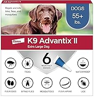 Vista 1 de K9 Advantix II - Tratamiento y prevención de pulgas, garrapatas y mosquitos recomendado por veterinarios, para perros extragrandes de más de 55