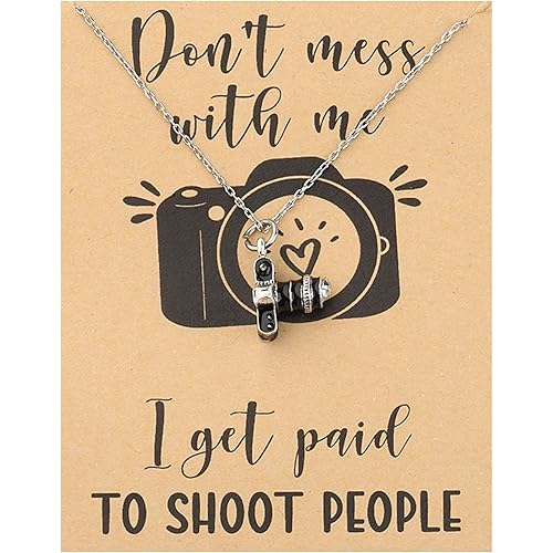 CENWA Photographer Gift Wedding Photographer Gift Camera Necklace Photographer Thank You Gift Camera Lover Gift