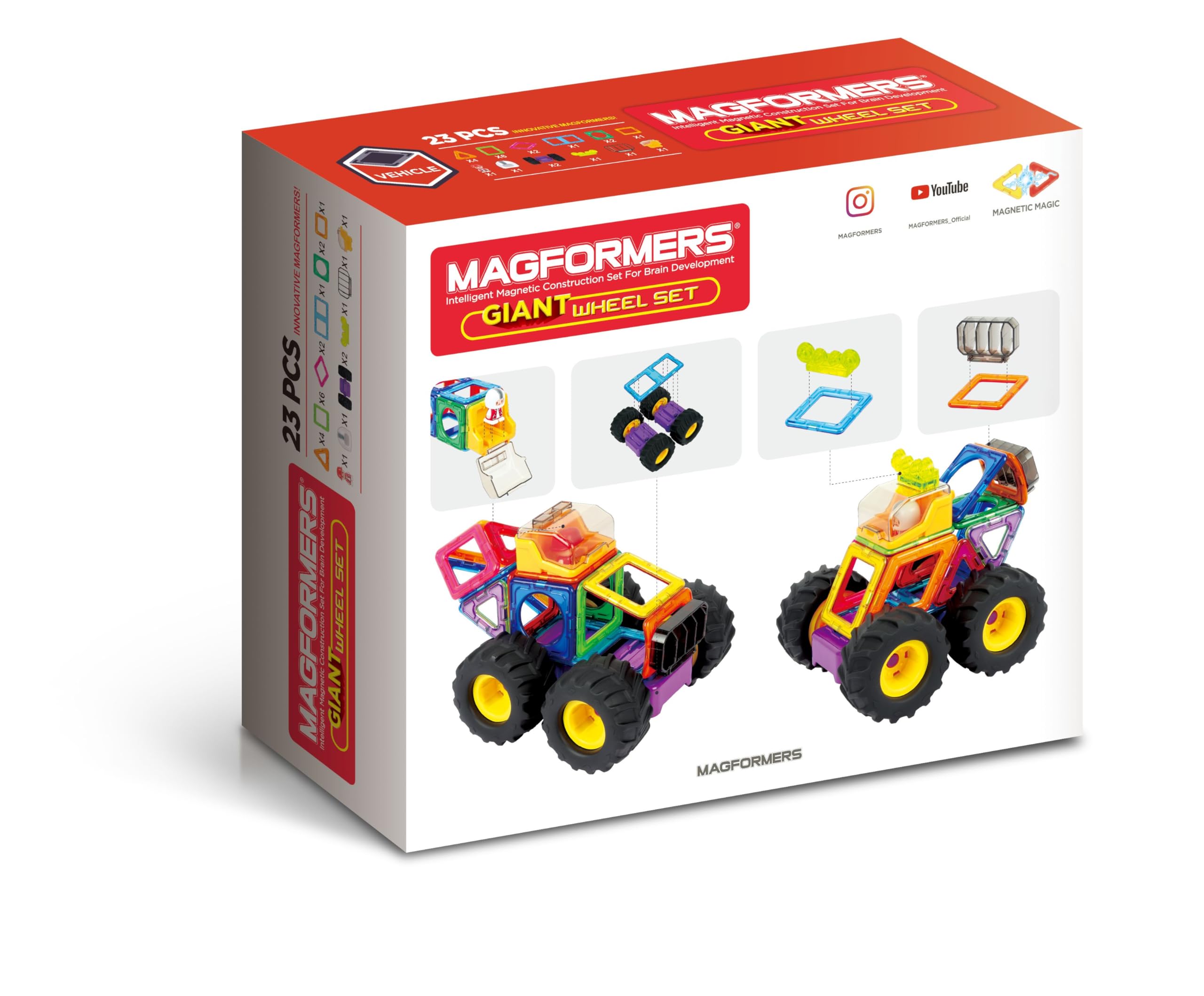 Magformers Basic Plus - Piastrelle magnetiche 14 pezzi