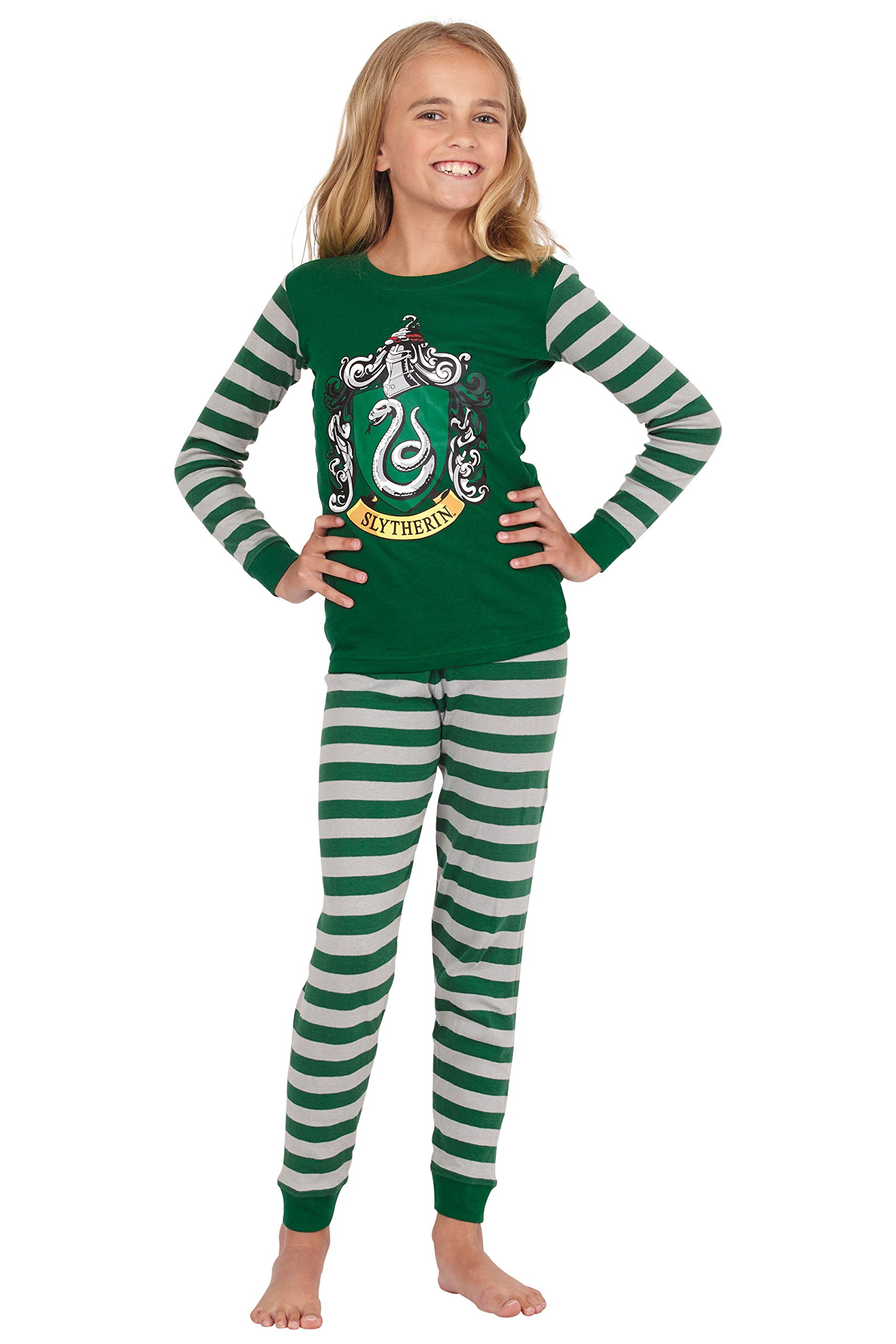 Pyjama Serpentard Harry Potter en coton doux vert et gris - 6