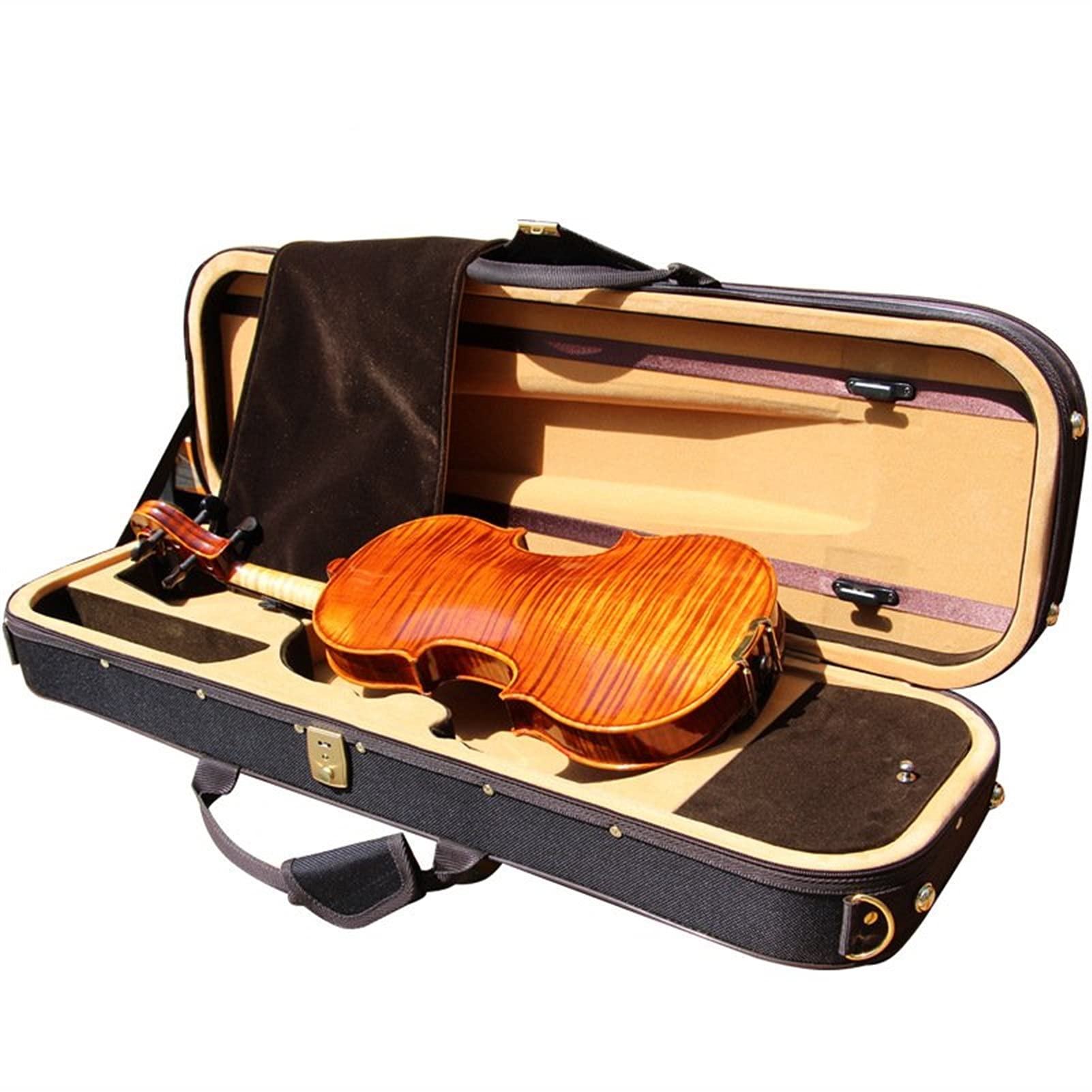 College-Solo- Leistung Von Handgefertigten Tiger-Haut- Violine Für Erwachsene Und Kinder Anfänger Violine Set(1/2)