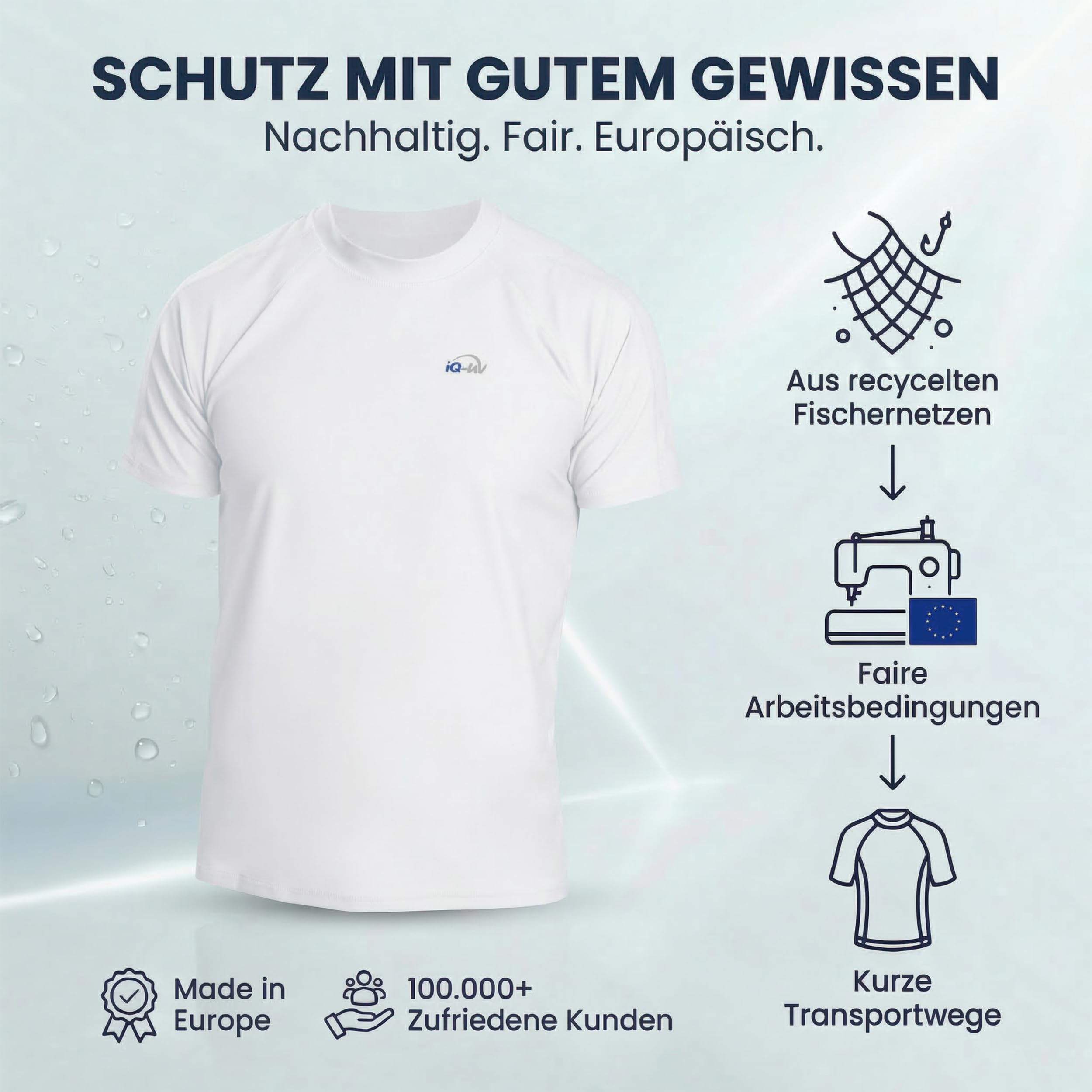 iQ-UV Herren 300 Shirt Kurzarm Loose Fit UV T-Shirt