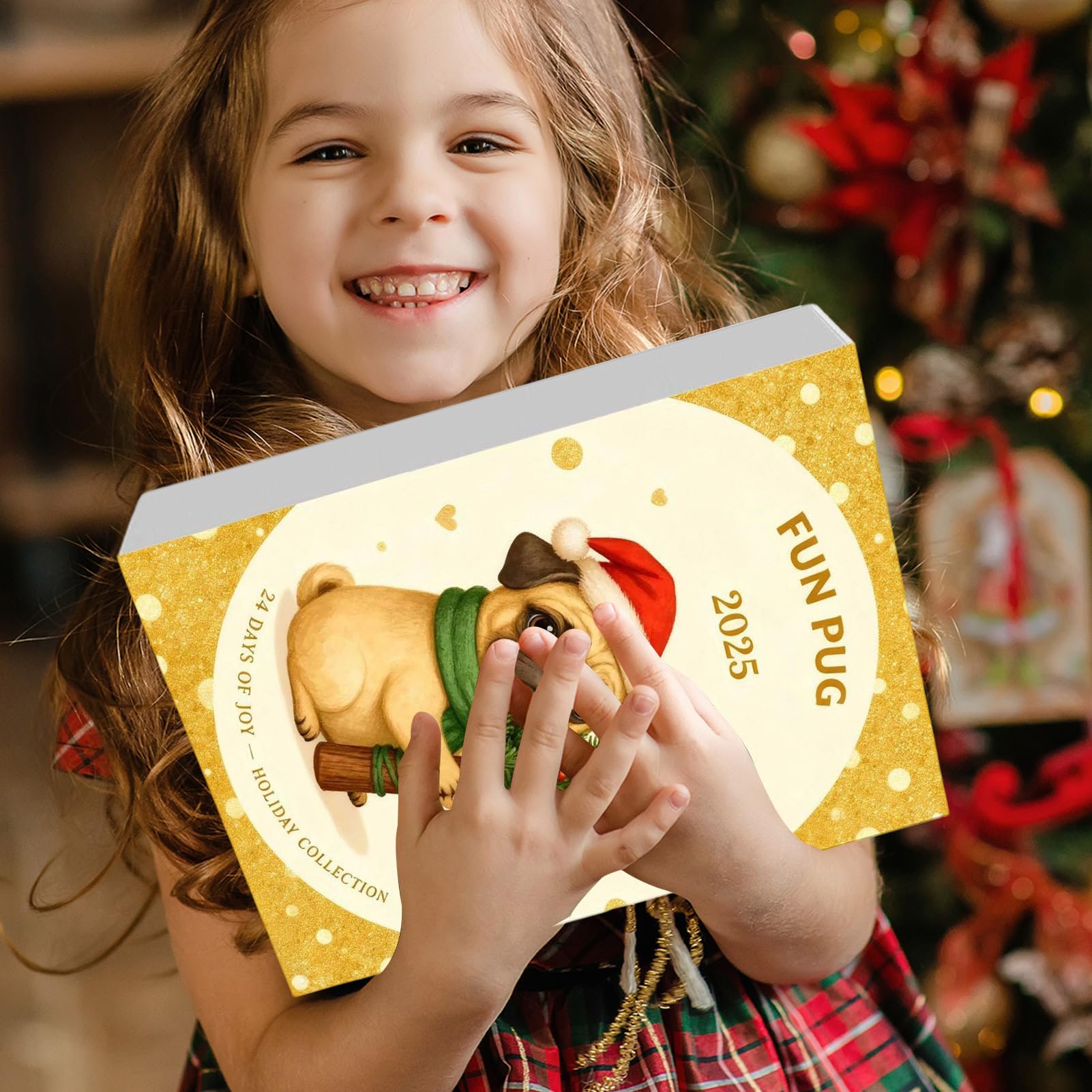 Calendario De Adviento Para Navidad Colgante Plano De Perro 2D Recuerdo | Calendario De Cuenta Atrás De 24 Días Para Niños Hija Sobrina Familia Amigos Estudiantes Estuche Para Lápices Y Mochila