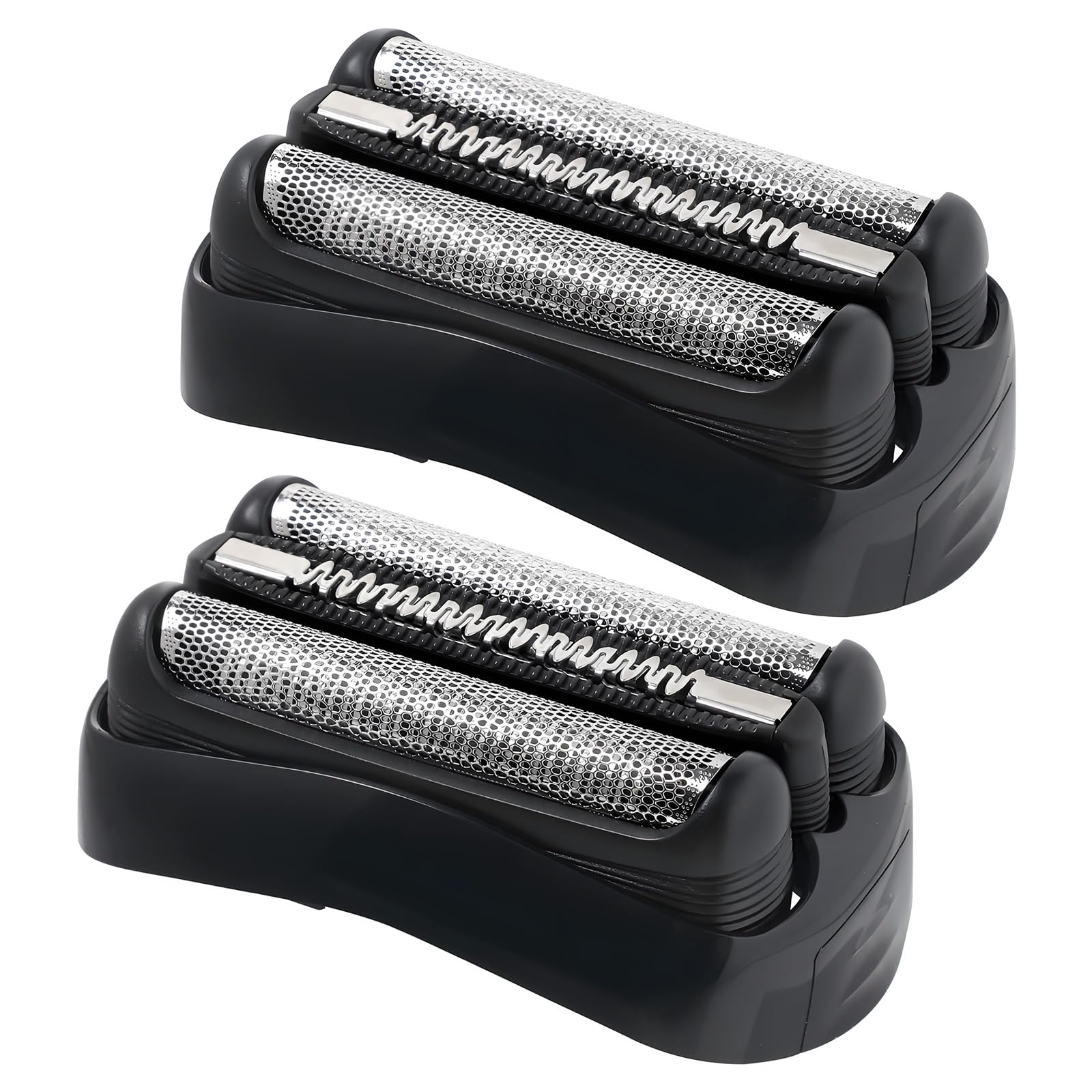 2er-Pack Ersatzköpfe für Series 3 21B – Kompatibel mit Braun S3 21b 3010s, 3040s, 5409 usw– Präzises Trimmen, einfach zu installieren – Perfekt für die Gesichts- und Körperpflege von Männern(Schwarz)