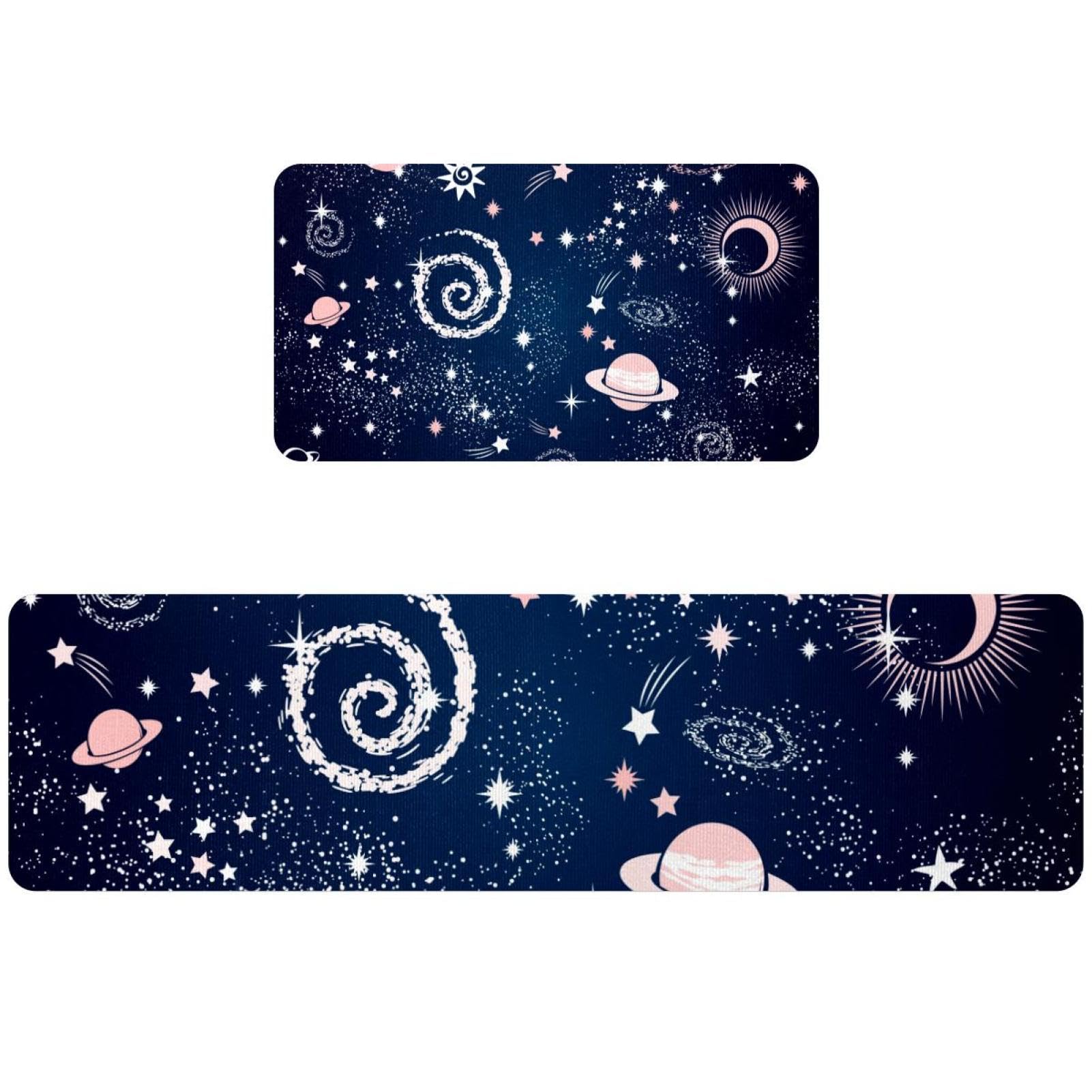 Tapis de cuisine galaxie lot de 2 absorbants et lavables