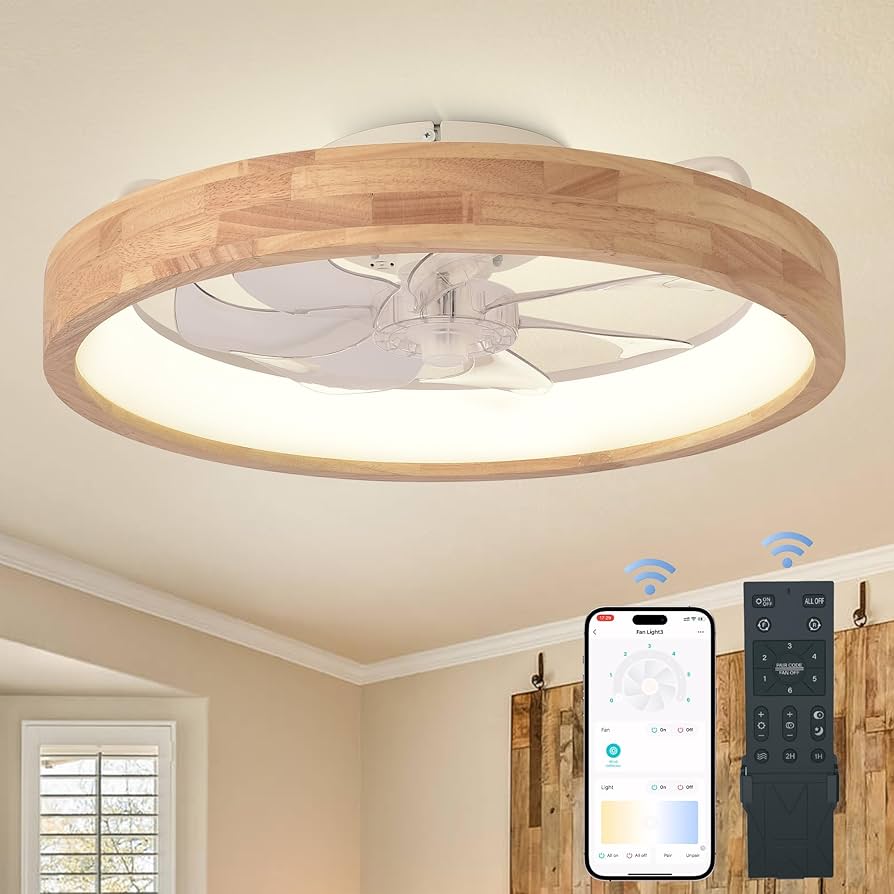 Amazon.com: Oaks Aura 20” Ceiling Fan with Light, 3 Color Dimmable