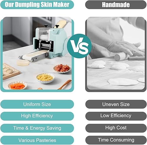 Miniatura 8 de Máquina automática de envoltura de albóndigas, máquina comercial para hacer pasta, máquina de procesamiento de masa Wonton de piel de bola de masa