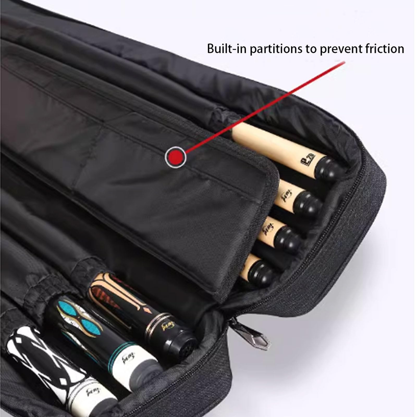 Astuccio Per Stecche Da Biliardo - Custodia Trasporto Per Stecche 1/2 E 3/4 | Nylon Resistente - Foto 5