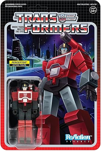Super7 Transformers Perceptor - Figura de acción de Transformers de 3.75 pulgadas con accesorio, coleccionables clásicos de dibujos animados y