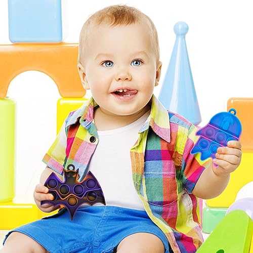 Miniatura 7 de Mini juguete para ansiedad de burbujas para presionar, llavero de burbujas para presionar, llavero para aliviar la ansiedad y el estrés (60 unidades)