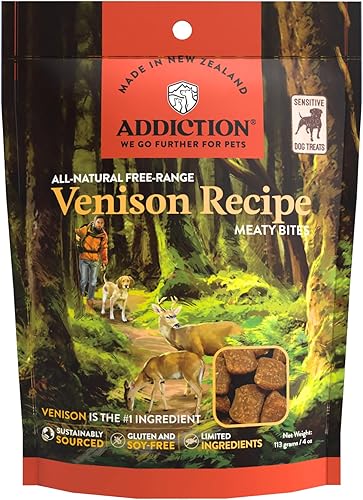 Vista 31 de Addiction Meaty Bites - Golosinas hipoalergénicas para perros - Hecho en Nueva Zelanda - Alto contenido de carne - Sin gluten y granos - Golosinas