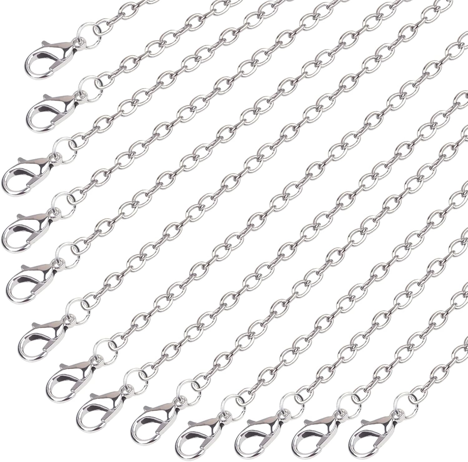 Minelife 30 Pcs Stainless Steel Necklace Chain Bulk