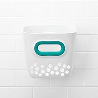 Vista 13 de OXO Tot. Papelera de juguete para baño, color verde azulado