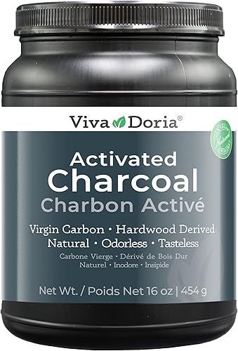 Polvo de carbón activado virgen - Grado alimenticio 16 onza 1
