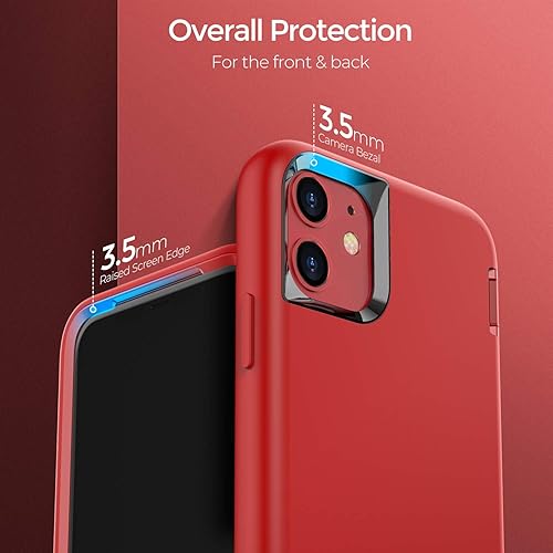 Miniatura 4 de ORIbox Funda para iPhone 11, protección contra caída de 10 pies, grado militar, suave al tacto, exterior de silicona líquida, resistente a golpes,