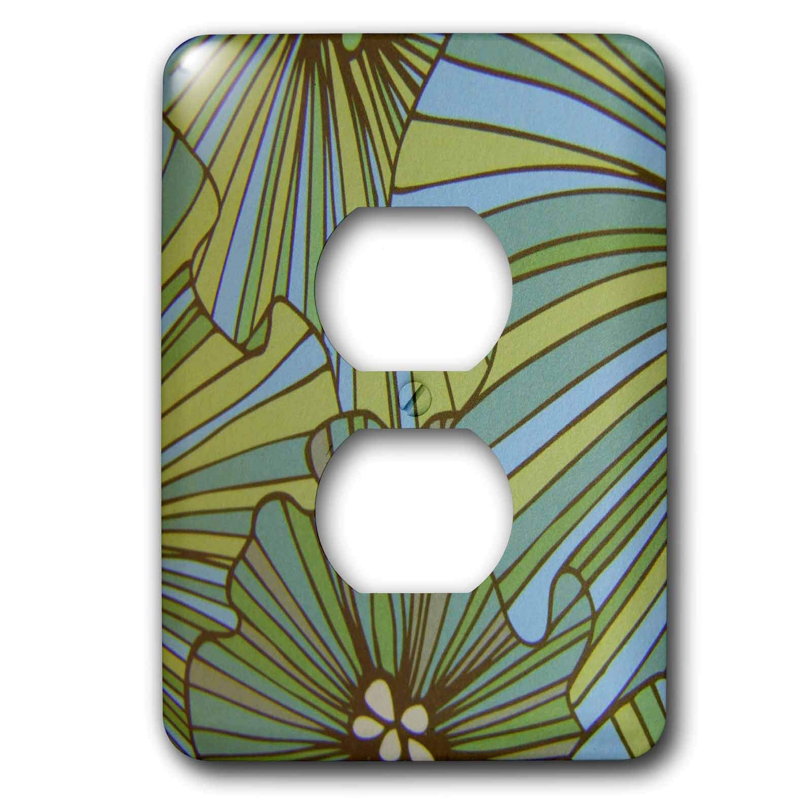 Housse de prise de courant floral abstrait pour masquer les plaques electriques ternes