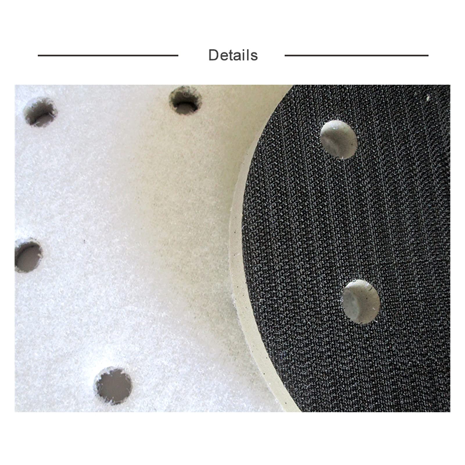 Almohadilla de Pulido Almohadilla de Interfaz de Alta Densidad 5"6-Agujero 125 mm amortiguación y protección Landing Pad Tool Power Tool Accessors-gook and Bucle