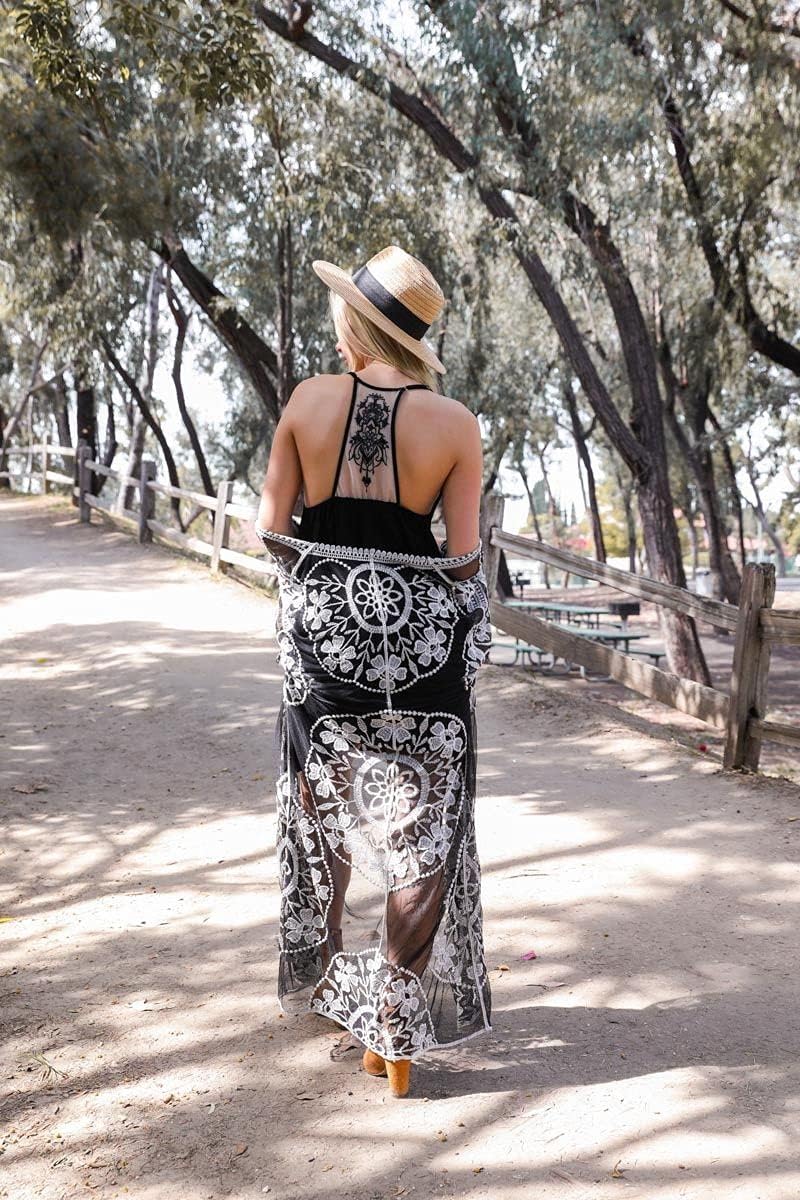 Women’s Ruffled Trim Tattoo Mesh Back Slip Dress Wholesale - Packs of 6 | Bikini Cami Womens Sleeveless Casual Tops Tank