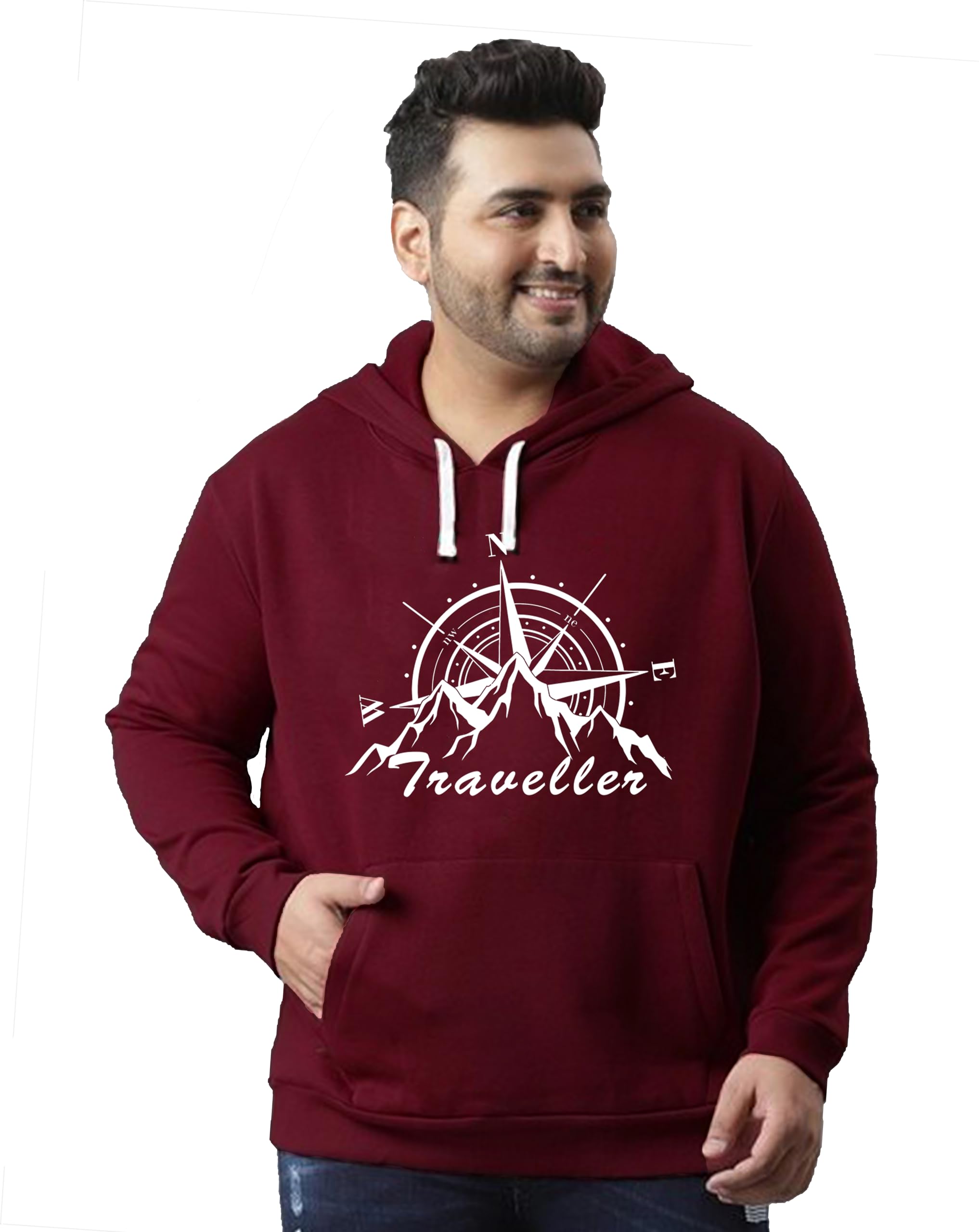 West Gate Clothing Plus Size Mens Cotton Hoodies,Hooded Sweatshirt | 100% Cotton Hoodies Plus Size Collection for Men | Traveller Hoodie | Adventure Sweatshirts-picture-17