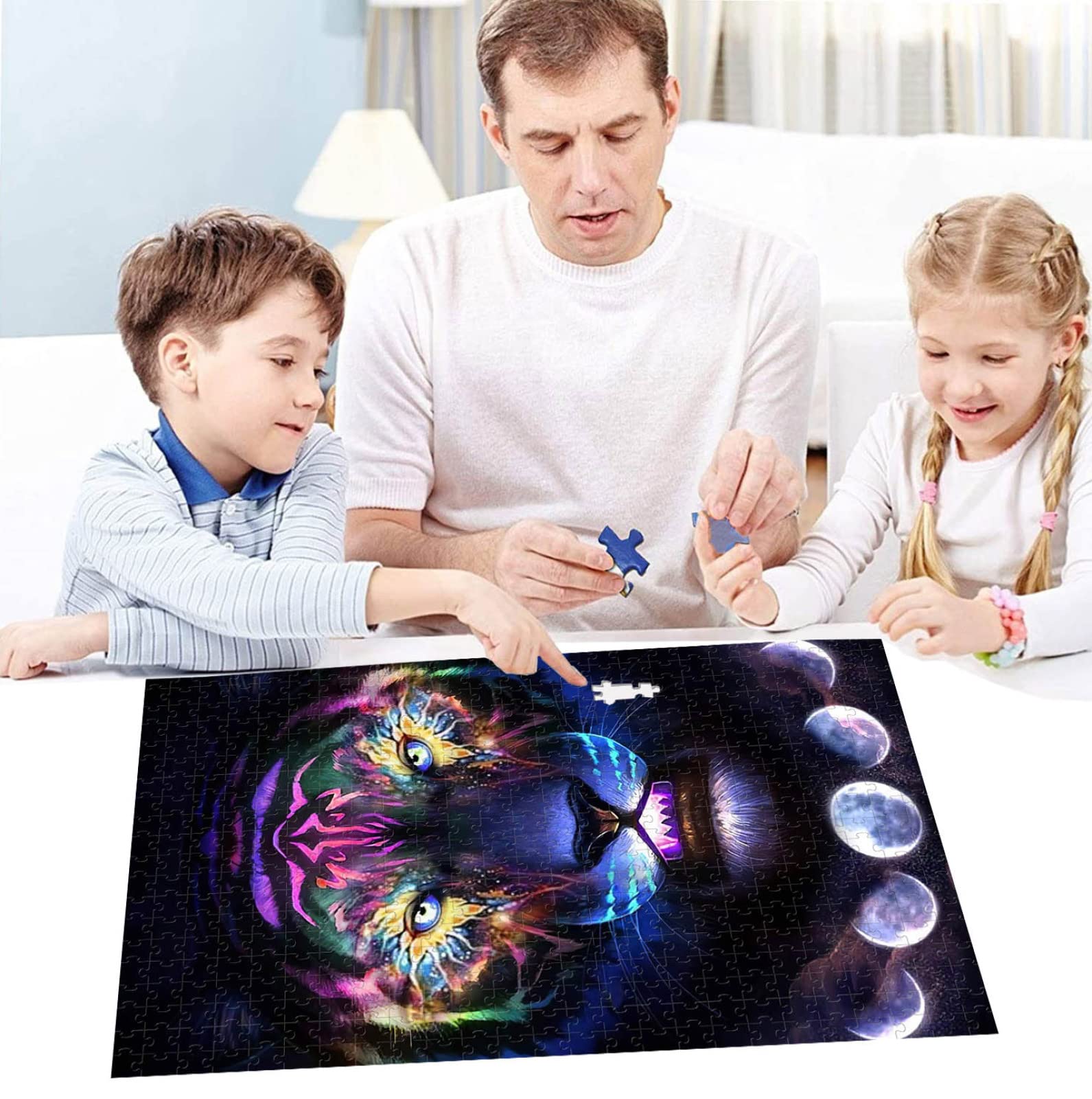 Puzzle in legno per adulti da 4000 pezzi Puzzle da sogno per bambini a forma di leone
