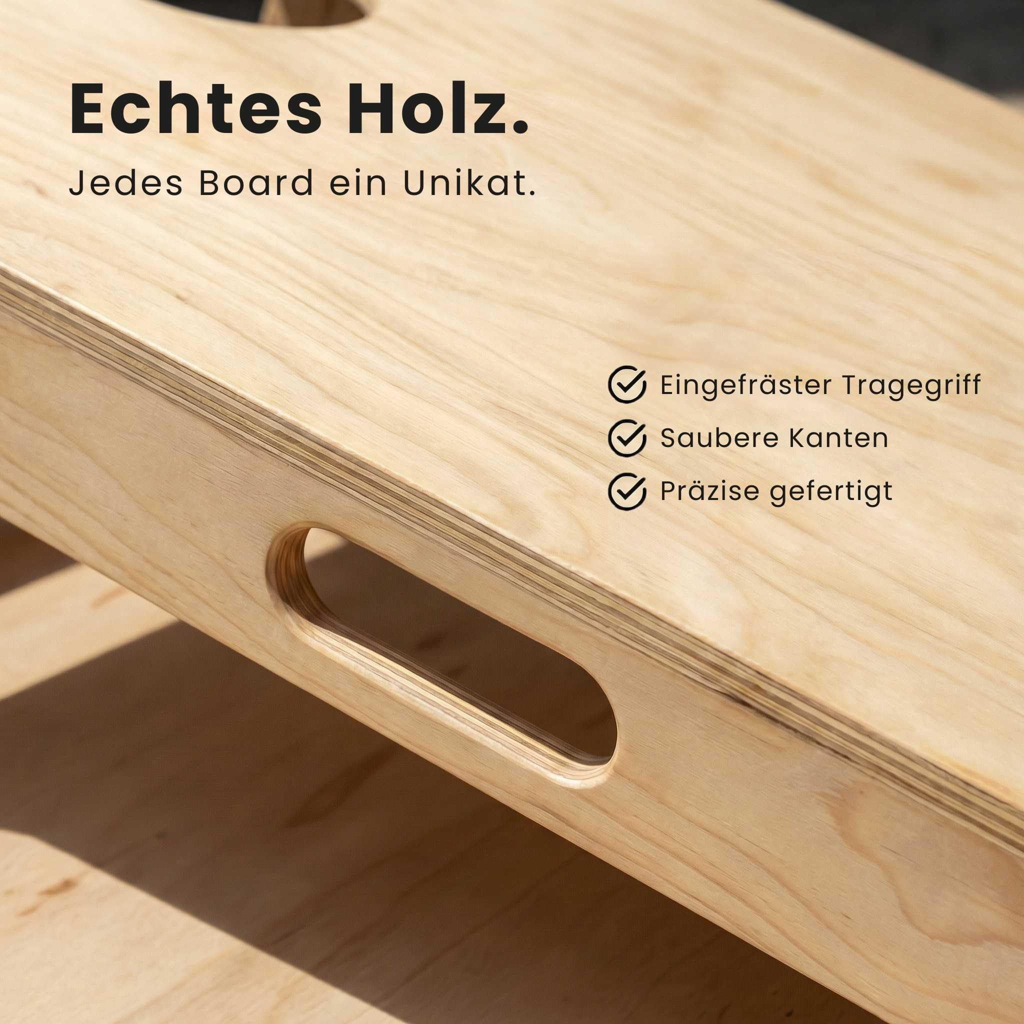 Cornhole Set aus Holz - Hochwertiges Outdoor Wurfspiel für Garten & Freunde - inkl. 8 Bags & Tragetasche - Cornhole Spiel Outdoor für Erwachsene & Kinder