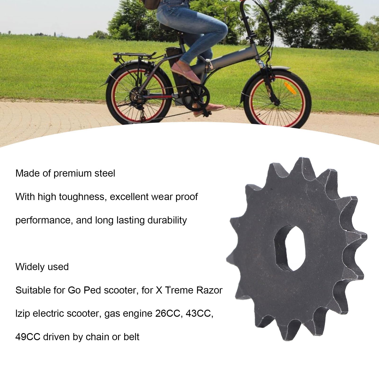 37T Gear ATV achterwiel 428 ketting 4 wielbouten afstand 1.89-2.68 (48-68mm) Compatibel met Tao Roketa Coolster Kazuma Sunl Chinese 4x4, 50cc 110cc 125cc