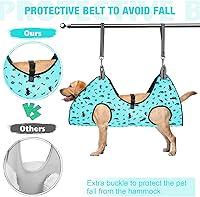 Vista 10 de Pet Dog Grooming Hammock Harness for Medium Dogs Nail Trimming, Dog Sling for Cutting Nails, Dog Hanging Holder Hanger for Clipping Nails with Nail