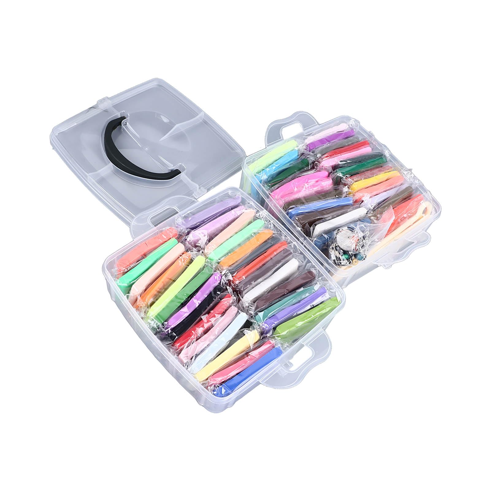 Kit di Argilla Polimerica Essiccata All'aria da 50 Colori con 5 Strumenti per Scolpire Argilla Polimerica Morbida e Leggera per Bambini Dai 3 Anni in su Regali in Classe e per la