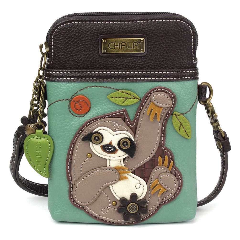 CHALA Wilderness Animal Collection Cell Phone Crossbody Purse-Women PU Leather Canvas Multicolor Handbag w Adjustable Strap