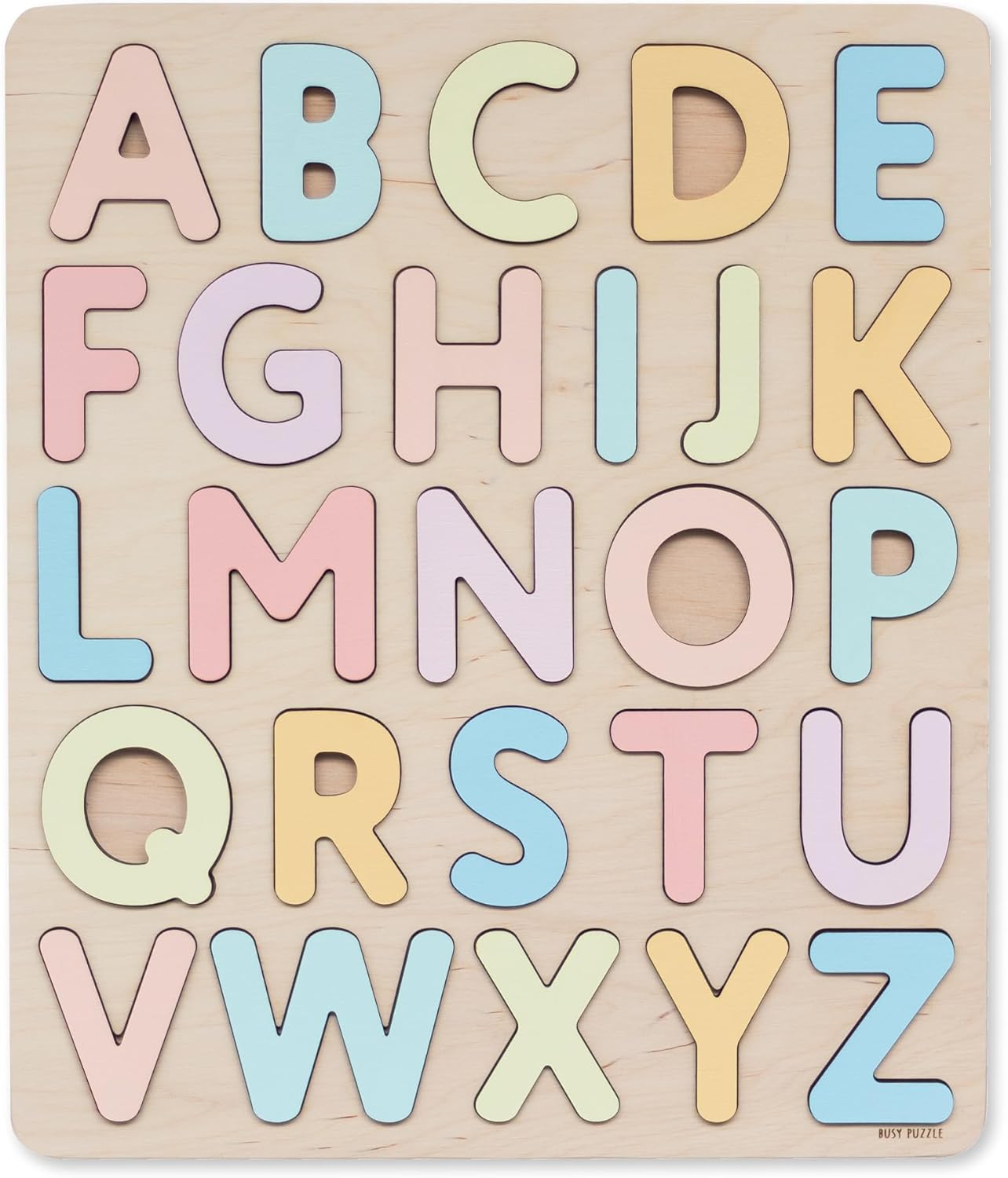 READY TO SHIP Wooden Alphabet Puzzle, Educational Toys, ABC toys, Preschool, Gift for Kids, Montessori Puzzle