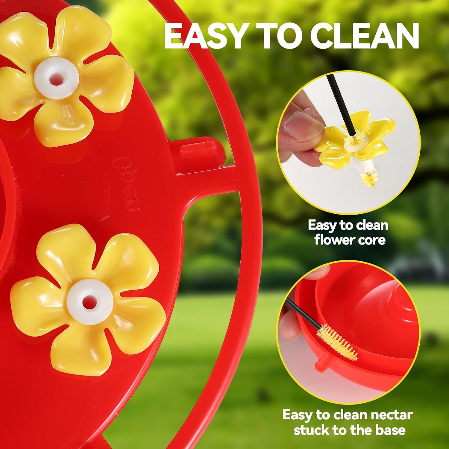 Hummingbird Feeder Replacement Flowers, 30 Pack Yellow Plastic image 5