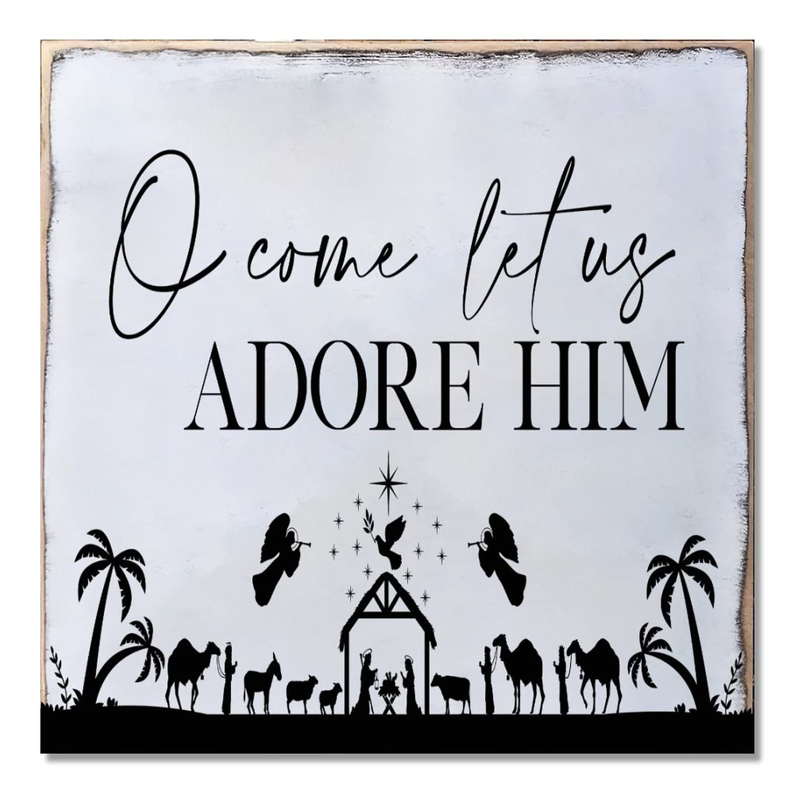 Plaque en bois Noël pour sublimer un mur vide ou une porte d'entrée terne