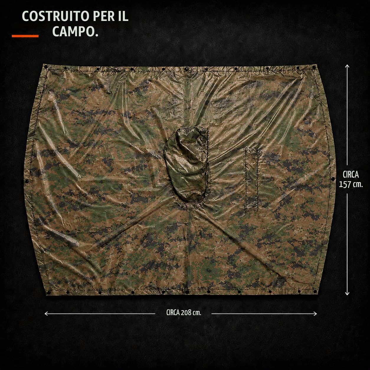 USGI Industries, Poncho antipioggia mimetico antistrappo multiuso stile militare