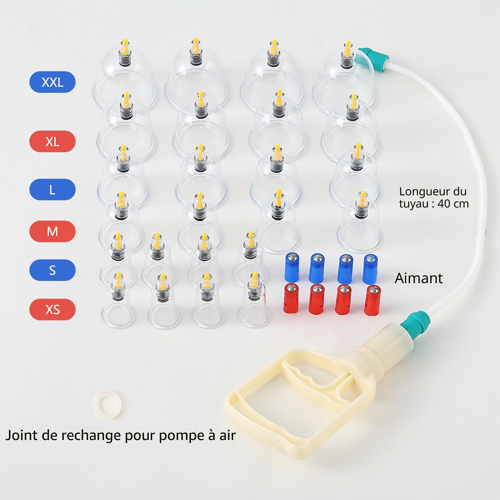 24 Pièces Cupping Ventouse Massage pour Relaxation Musculaire | ventouses therapeutiques Pour Les Bras, Les Épaules, Le Cou