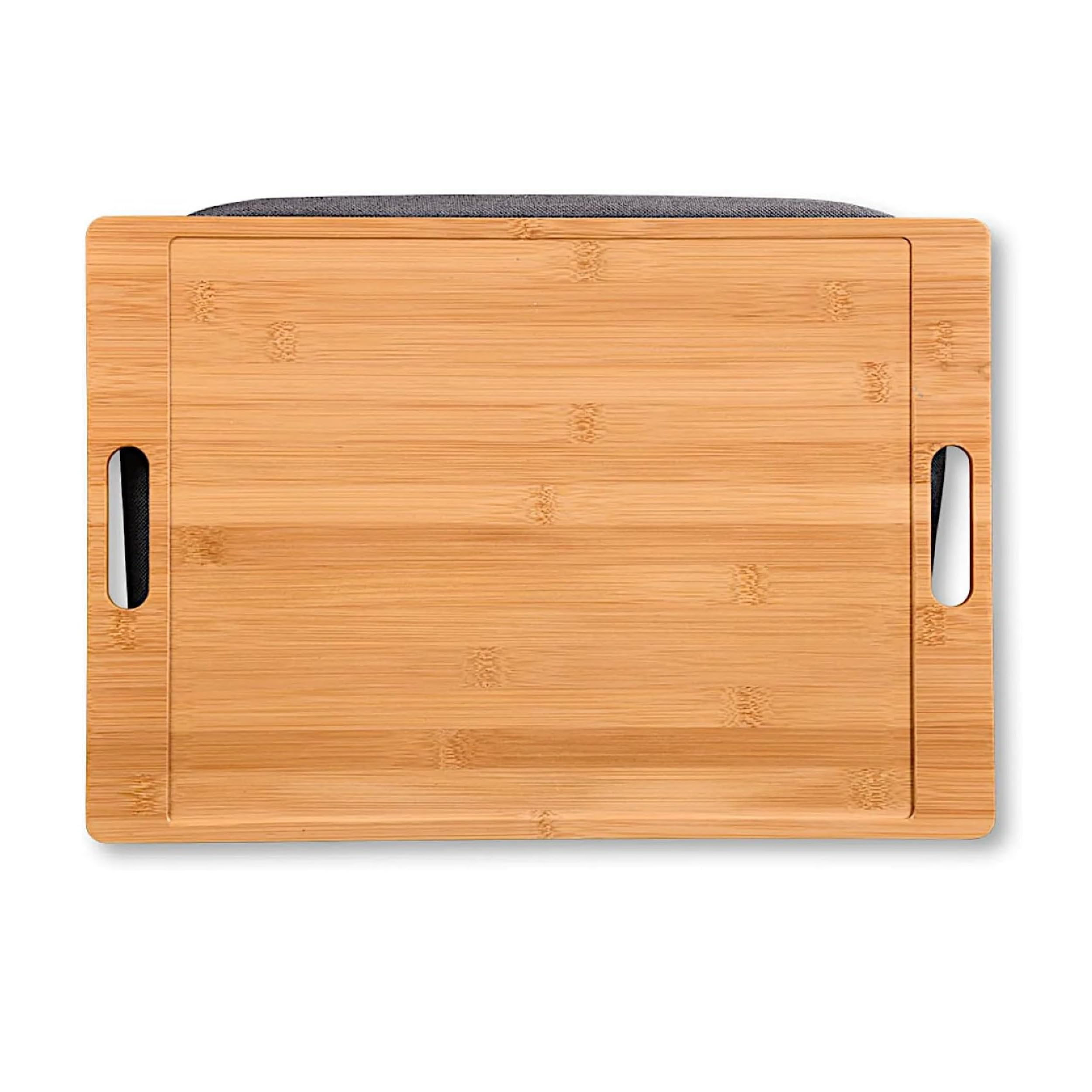 Neustanlo | Knietablett aus Holz | mit Griffen | gepolstert für hohe Stabilität | Bambus Textil | Maße: 45 x 31 cm/Höhe: 8 cm | ideal zum Essen, Lesen oder Arbeiten