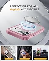 Vista 510 de Miracase Funda magnética para iPhone 14 de 6.1 pulgadas, protector de pantalla de vidrio templado integrado + protector de lente, compatible