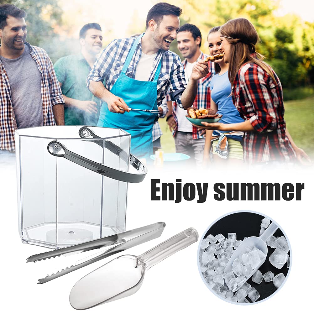 ANTWAX Cubeta de Hielo Cubitera con Clip para Hielo y Pala Cubitera para Vino Cubitera para Botellas de Hielo para Fiestas Enfriador de Botellas de Vino y champán Cubo de Vino