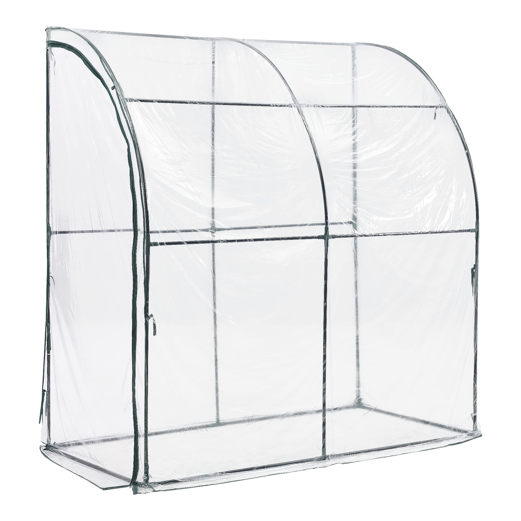 [en.casa] Serra da Giardino con Copertura in PVC Trasparente Serra per Orto Piante e Coltivazione Apertura a Cerniera Tetto Arcuato 200x100x215 cm