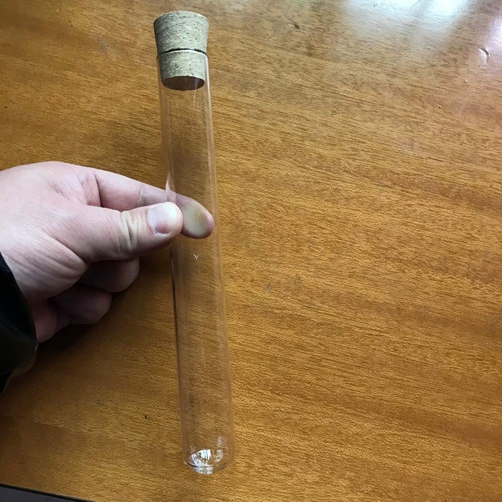 Eksperyment dostarcza 10szt-74ml szklana probówka 25x200mm z korkiem 8-cal opakowanie tuba jasne laboratoryjne probówki laboratoryjne do chemii (rozmiar: 25x200mm) (25x200mm)