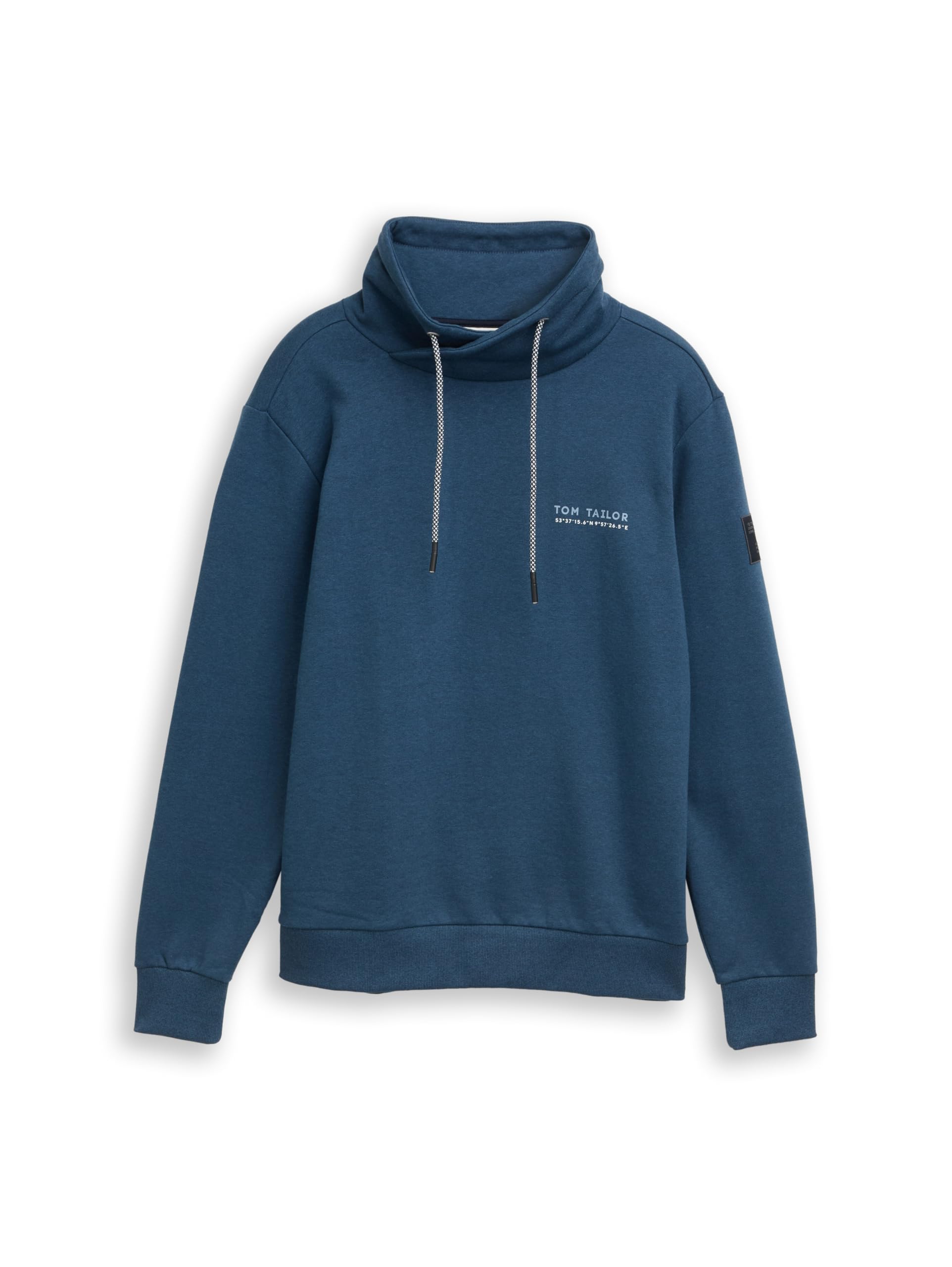 Tom Tailor Herren 1047799 Snood Sweatshirt mit Logo-Details (1er Pack)